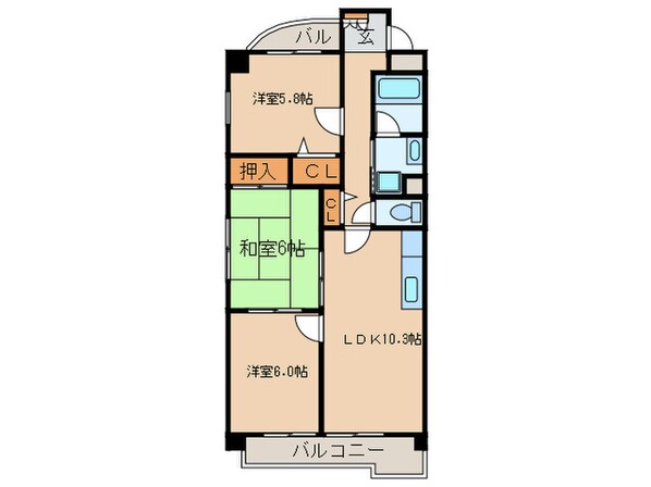 エスポワ－ル丸新の物件間取画像